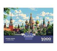 Puzzle Per Adolescenti Da 1000 Pezzi Moscow Red Square Illustration Puzzle Per Adulti Giochi Divertenti Un'opera D'arte Interazione Genitore-figlio 38x26cm/1000pcs