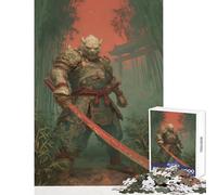 Puzzle per adolescenti da 1000 pezzi mostro guerriero samurai nella foresta di bambù giocattolo educativo ottimi regali e giocattoli gioco per famiglie sfida educativa dimensioni 50x75cm
