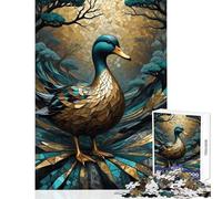 Puzzle per adolescenti da 1000 pezzi,motivo: anatra,giocattolo artistico Kintsugi,decorazione da parete,opera d'arte,regalo,giochi educativi,aiuta il cervello,esercizio,dimensioni: 38x52cm
