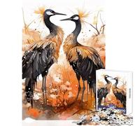 Puzzle per adolescenti da 1000 pezzi motivo astratto cicogna giocattolo educativo idee regalo gioco educativo migliora l'amore tra coppie dimensioni 38x52cm