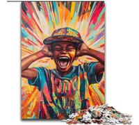 Puzzle per adolescenti da 1000 pezzi, motivo: bambini psichedelici, adatti a persone dai 14 anni in su Difficili da completare ma divertenti e spiritosi (dimensioni 26x38cm)