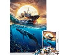 Puzzle per adolescenti da 1000 pezzi motivo: Beneath The Crimson Sky giocattolo decorazione da parete opera d'arte regalo giochi educativi adatto per la decorazione del desktop dimensioni: 38x26cm