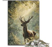 Puzzle per adolescenti da 1000 pezzi, motivo: cervo della giungla, gioco educativo e sfida per migliorare la memoria, per bambini dai 14 anni (dimensioni 26x38cm)