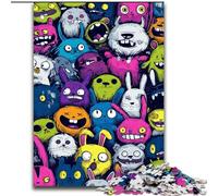 Puzzle per adolescenti da 1000 pezzi, motivo: coniglio, antistress, sfida difficile, regali di Babbo Natale segreto per bambini dai 14 anni in su (dimensioni 50x75cm)
