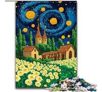 Puzzle per adolescenti da 1000 pezzi,motivo: dente di leone sotto il cielo notturno,adatto a persone dai 14 anni in su Difficile da completare ma divertente e spiritoso Ottimo regalo 50x75cm