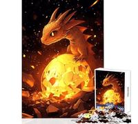 Puzzle per adolescenti da 1000 pezzi motivo: drago che si schiude decorazione per la casa giocattoli regali di Babbo Natale segreto giochi per famiglie aiuta il cervello ad allenarsi dimensioni: