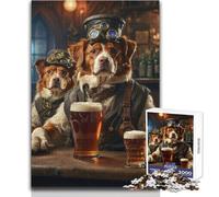 Puzzle per adolescenti da 1000 pezzi, motivo: Epagneul Breton, cane da birra, per trascorrere ore di relax in tutta tranquillità, taglio netto, giocattolo durevole, dimensioni: 50x75cm