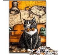 Puzzle per adolescenti da 1000 pezzi, motivo: fattoria con gatto, per 14+ anni, gioco stimolante come regalo per tutta la famiglia e gli amici (dimensioni 50x75cm)