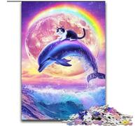 Puzzle per adolescenti da 1000 pezzi, motivo: Galaxy Dolphin, giocattoli per l'intrattenimento della famiglia, ideali come regali per tutta la famiglia dai 14 anni in su (dimensioni 26x38cm)