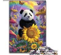 Puzzle per adolescenti da 1000 pezzi, motivo: Girasole e Panda, giocattoli, giochi educativi, ottimi regali e giocattoli (dimensioni 26x38cm)