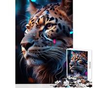 Puzzle per adolescenti da 1000 pezzi,motivo leopardo astrale,giocattolo,decorazione da parete,opera d'arte,regalo,giochi educativi,aiuta il cervello,esercizio,dimensioni 38x26cm