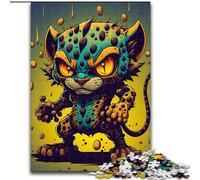 Puzzle per adolescenti da 1000 pezzi, motivo: leopardo kung fu, giocattoli per l'intrattenimento della famiglia, ideali come regali per tutta la famiglia dai 14 anni in su (dimensioni 50x75cm)