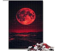 Puzzle per adolescenti da 1000 pezzi, motivo: Luna di sangue, adatto a partire dai 14 anni, ideale come regalo per tutta la famiglia (dimensioni 50x75cm)