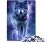 Puzzle per adolescenti da 1000 pezzi, motivo: lupo lampo Difficile da completare, ma divertente e umoristico Regalo di compleanno, regali, decorazione da parete 50x75cm