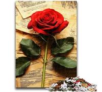 Puzzle per adolescenti da 1000 pezzi, motivo: Rosa nel libro, sfida di intelligenza cerebrale, giocattoli avvincenti, regalo di compleanno, regali, arte murale 50x75cm