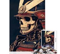 Puzzle per adolescenti da 1000 pezzi motivo teschio di samurai giocattoli antistress regali di compleanno gioco rompicapo attività divertenti da fare a casa dimensioni 50x75cm