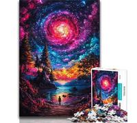 Puzzle per adolescenti da 1000 pezzi, motivo: vortice dipinto a olio, antistress, per ammazzare il tempo, lista dei desideri con Babbo Natale (38x26cm)