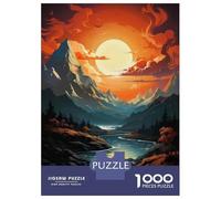 Puzzle Per Adolescenti Da 1000 Pezzi Mountain Sunset Landscape Print Puzzle Per Adulti Giocattoli Antistress Sfida Difficile Gioco Impegnativo Regali 38x26cm/1000pcs