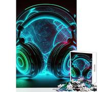 Puzzle per adolescenti da 1000 pezzi musica dal vivo giocattolo al neon decorazione da parete regali di Babbo Natale segreto giochi divertenti attività divertenti a casa dimensioni 50x75cm
