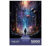 Puzzle Per Adolescenti Da 1000 Pezzi Mystical Mushroom Forest Puzzle Per Adolescenti Giochi Rilassanti Corsa Di Velocità Manuale Per È Ideale Come Regalo 70x50cm/1000pcs