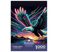 Puzzle Per Adolescenti Da 1000 Pezzi Neon Eagle Art Print Puzzle Per Adulti Giocattolo Decorazione Da Parete Regali Per Donne Divertimento A Casa Attività, 38x26cm/1000pcs