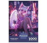 Puzzle Per Adolescenti Da 1000 Pezzi Neon Fox Angel Puzzle Per Adulti Gioco Pratico Analisi E Logica Interazione Genitore-figlio 70x50cm/1000pcs