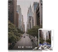Puzzle per adolescenti da 1000 pezzi, New York City, bellissimo gioco di design, un'opera d'arte, giocattoli antistress, dimensioni 38x52cm