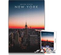 Puzzle per adolescenti da 1000 pezzi New York Stati Uniti Bellissimo gioco di design Un'opera d'arte Giocattoli antistress Dimensioni 50x75cm
