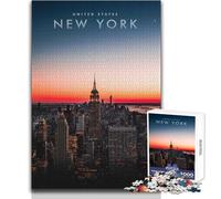 Puzzle per adolescenti da 1000 pezzi New York Stati Uniti Gioco di sfida unico ma divertente e umoristico Decorazione da parete Dimensioni 38x52cm