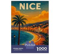 Puzzle Per Adolescenti Da 1000 Pezzi Nice, France Travel Puzzle Per Adolescenti Gioco Per Famiglie Migliora La Memoria Regali Di Natale E Compleanno 52x38cm/1000pcs