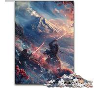Puzzle per adolescenti da 1000 pezzi Ninja ai piedi del monte Fuji, per bambini dai 14 anni in su, ideale come regalo per tutta la famiglia e gli amici (dimensioni 26x38cm)