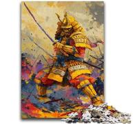 Puzzle per adolescenti da 1000 pezzi Ninja d'oro giapponese, difficile e stimolante, con poster abbinato e foglio di quiz per età 14 anni, 38x26cm