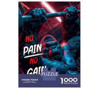 Puzzle Per Adolescenti Da 1000 Pezzi No Pain No Gain Gorilla Puzzle Per Adolescenti Gioco Per Famiglie Sfida Difficile Regali Unici Per Compleanno E Natale 38x26cm/1000pcs