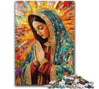 Puzzle per adolescenti da 1000 pezzi, Nostra Signora di Guadalupe in preghiera Gioco educativo divertente e umoristico per compleanni, difficile da completare, 50x75cm