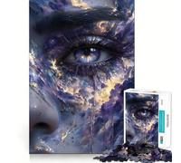 Puzzle per adolescenti da 1000 pezzi Occhio celeste con lacrime Bordo impeccabile Gioco divertente per stimolare la mente Momenti di relax e divertimento Decorazione natalizia (50x75cm)