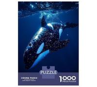 Puzzle Per Adolescenti Da 1000 Pezzi Ocean Orca Whale Killer Puzzle Per Adulti Gioco Pratico Assemblaggio Del Modello Sfida Educativa 70x50cm/1000pcs