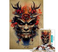 Puzzle per adolescenti da 1000 pezzi Oni Samurai No Help The Brain Exercise Home Art Decor Relax Games Adatto a persone dai 14 anni in su (38x52cm)