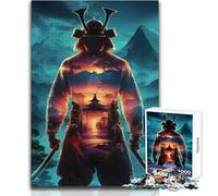 Puzzle per adolescenti da 1000 pezzi, opera d'arte di guerrieri samurai, perfetto passatempo rilassante, giocattolo professionale dal taglio netto, dimensioni 50x75cm