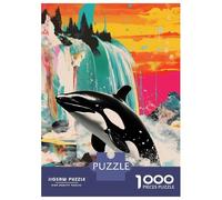 Puzzle Per Adolescenti Da 1000 Pezzi Orca Whale Killer Collage Puzzle Per Adulti Giochi Rilassanti Regalo Di Compleanno Regali Per Amici E Familiari 70x50cm/1000pcs