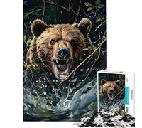 Puzzle per adolescenti da 1000 pezzi orso che si fa strada tra i rami del sottobosco Gioco rompicapo per adulti regalo per donne attività divertenti da fare a casa (dimensioni 38x26cm)