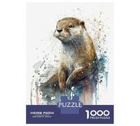 Puzzle Per Adolescenti Da 1000 Pezzi Otter Joy Watercolor Puzzle Per Adulti Gioco Pratico Migliora La Memoria Ottimo Regalo Per I Giocatori 52x38cm/1000pcs