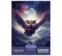 Puzzle Per Adolescenti Da 1000 Pezzi Owl in 60s Rock Album Puzzle Per Adolescenti Giochi Rilassanti Regali Per Donne Regali Per Amici E Familiari 52x38cm/1000pcs
