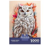 Puzzle Per Adolescenti Da 1000 Pezzi Owl in Watercolor Puzzle Per Adulti Giocattolo Decorazione Da Parete Taglio Di Precisione Regali Unici Per Compleanno E Natale 52x38cm/1000pcs