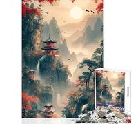 Puzzle per adolescenti da 1000 pezzi paesaggio cinese giapponese giocattoli fai da te regalo di compleanno giochi educativi adatti per la decorazione del desktop dimensioni 38x52cm