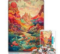 Puzzle per adolescenti da 1000 pezzi paesaggio colorato assurdo puzzle per adulti giochi divertenti per famiglie ideale come regalo per tutta la famiglia 75x50cm