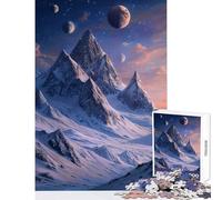 Puzzle per adolescenti da 1000 pezzi paesaggio di montagne innevate in un universo parallelo giocattoli per la casa regali di Babbo Natale segreto giochi per famiglie aiuta l'esercizio del cervello