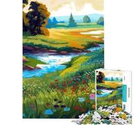 Puzzle per adolescenti da 1000 pezzi paesaggio onirico del prato sfida educativa regalo per donne gioco educativo per ragazzi dai 14 anni in su (50x75cm)