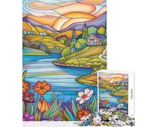 Puzzle per adolescenti da 1000 pezzi,paesaggio primaverile,giocattolo,decorazione da parete,regalo divertente,gioco rompicapo,migliora l'amore tra coppie,dimensioni 50x75cm