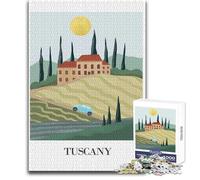 Puzzle per adolescenti da 1000 pezzi Paesaggio toscano Bellissimo gioco di design Un'opera d'arte Giocattoli antistress Dimensioni 38x26cm