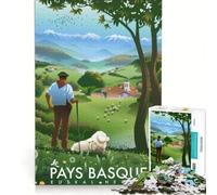 Puzzle per adolescenti da 1000 pezzi, Paesi Baschi, gioco impossibile, divertente antistress, ideale come regalo 38x52cm